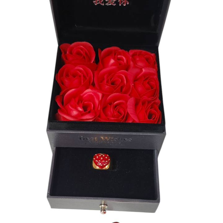 Valentine's Day Gift Idea - LOVE LINE - POLKA DOT HEART RING
