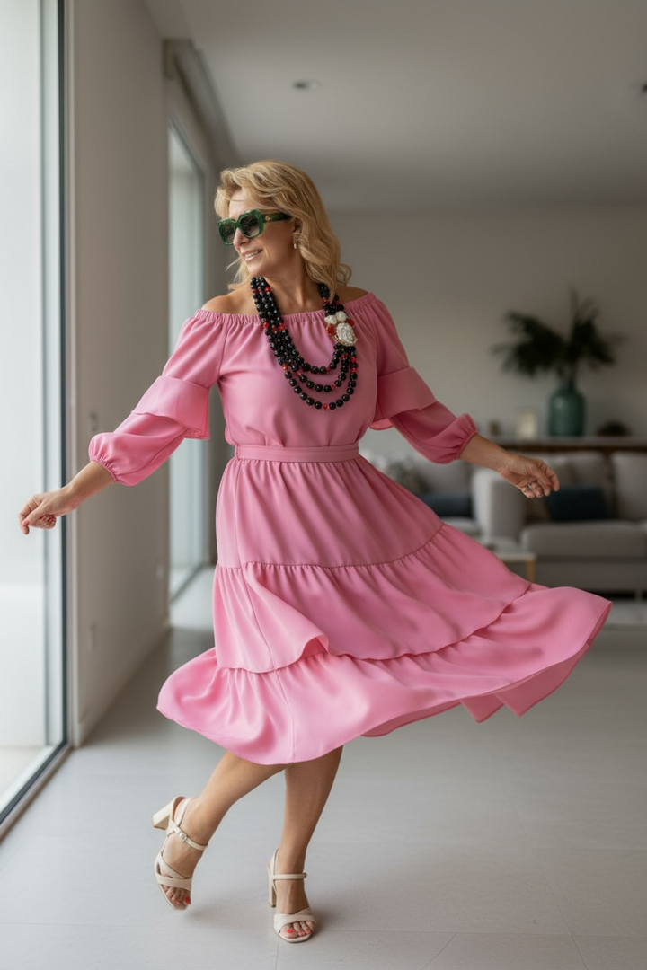 Multi-strand necklace of black agate, coral with cameo mounted in silver