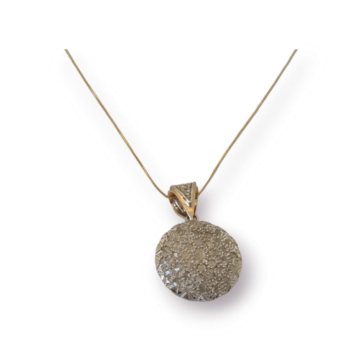 Silver and swarovski patch necklace
