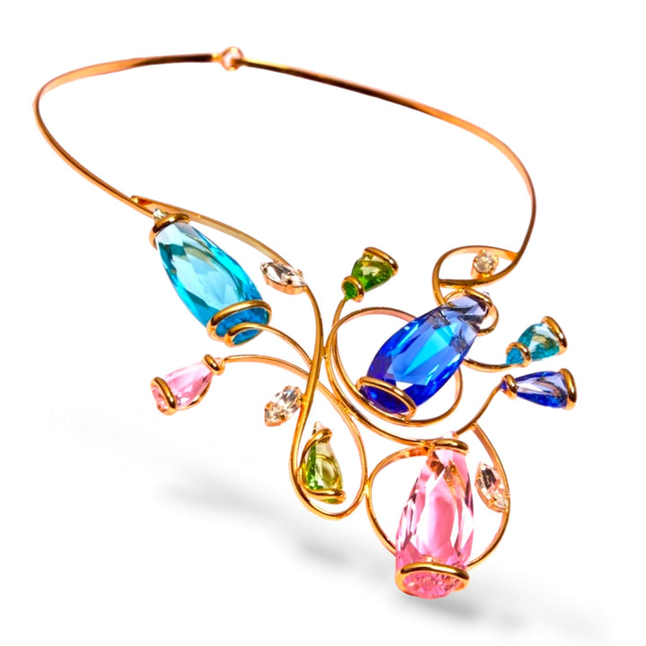 Collier multicolor in cristallo prezioso di Murano
