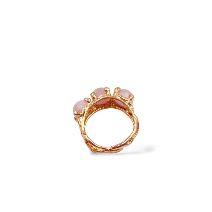 END OF COLLECTION - Kunzite Trilogy Ring Mounted on Silver