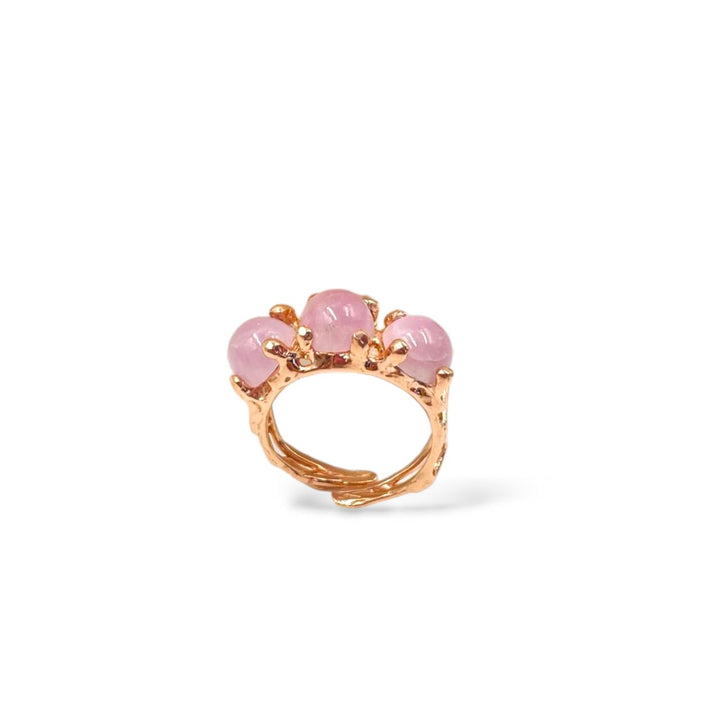 END OF COLLECTION - Kunzite Trilogy Ring Mounted on Silver