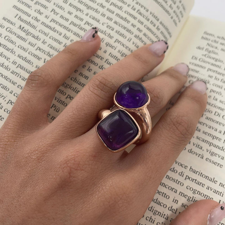 END OF COLLECTION - Amethyst ring mounted on silver