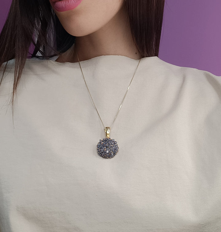END OF COLLECTION - Amethyst pendant necklace mounted on silver