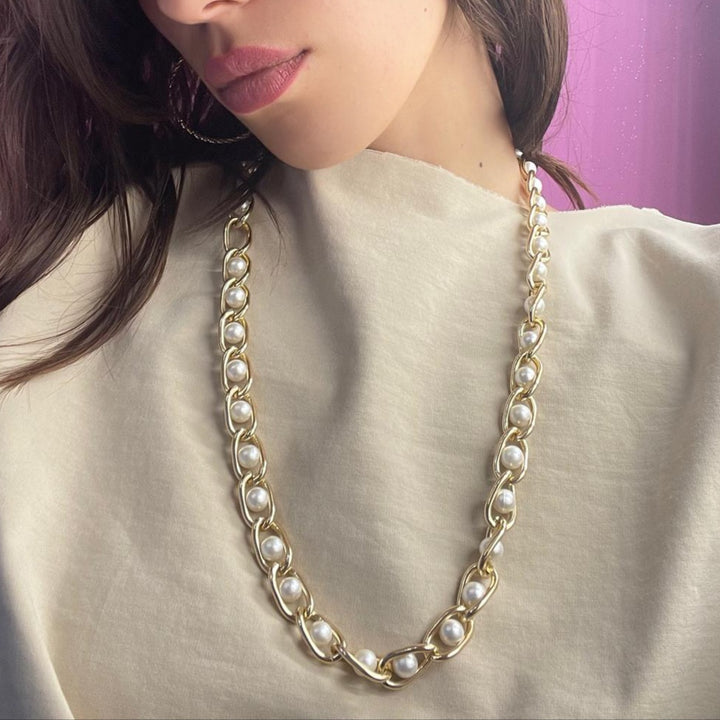 END OF COLLECTION - Pearl chain necklace