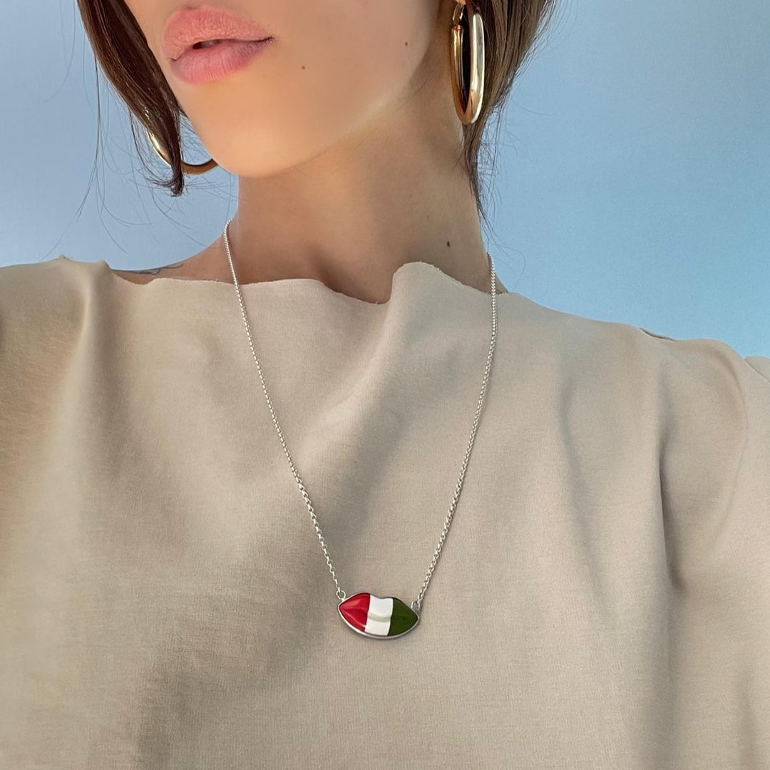 Made in Italy Collection - JUBILEE 2025 - Kiss of Italy necklace in paste mounted on silver