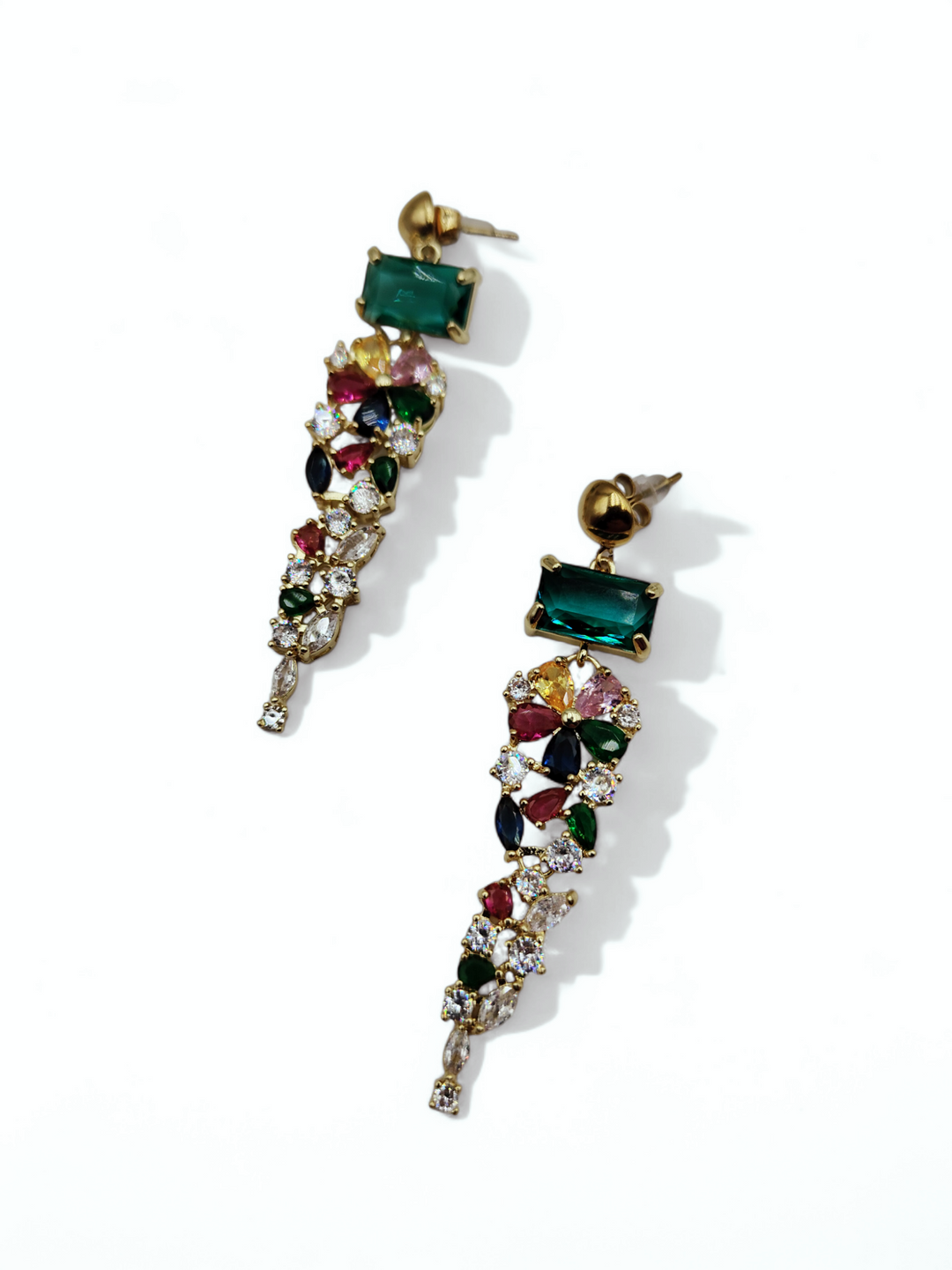 END OF COLLECTION - Rock crystal flower earrings