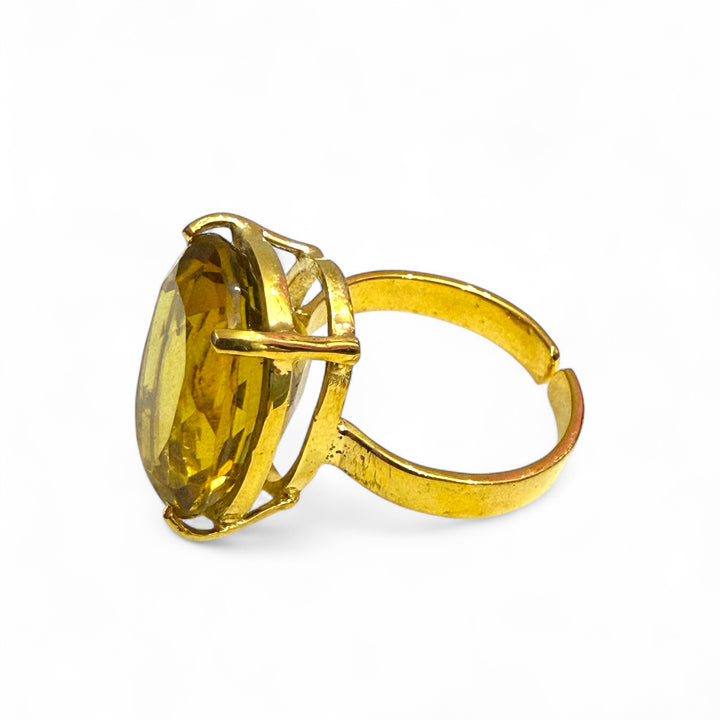 Citrine ring mounted in silver
