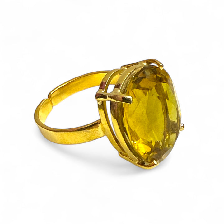 Citrine ring mounted in silver