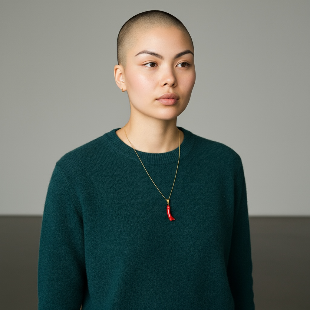 Collana con Ciondolo Fallico di Corallo montato in Argento Dorato