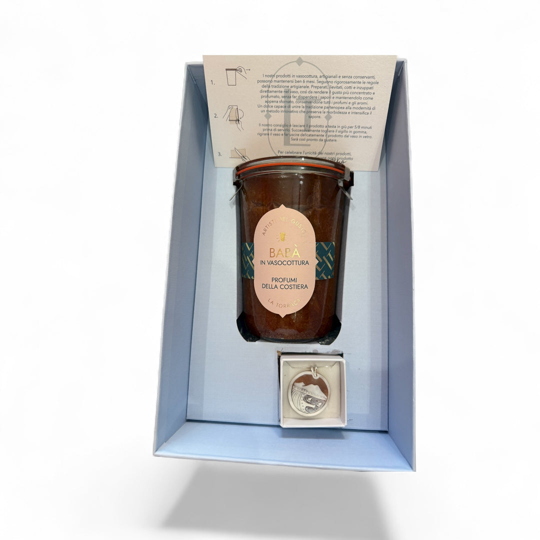 Idea regalo di Natale - box ciondolo Vesuvio in cammeo sardonico
