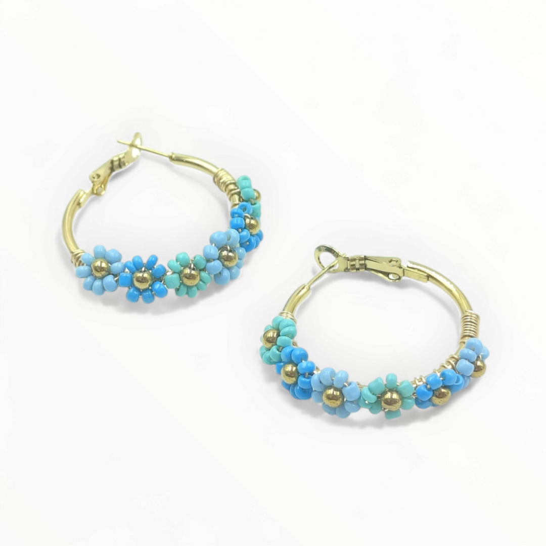 FINE COLLEZIONE - Orecchini "margherita" in agata colorata