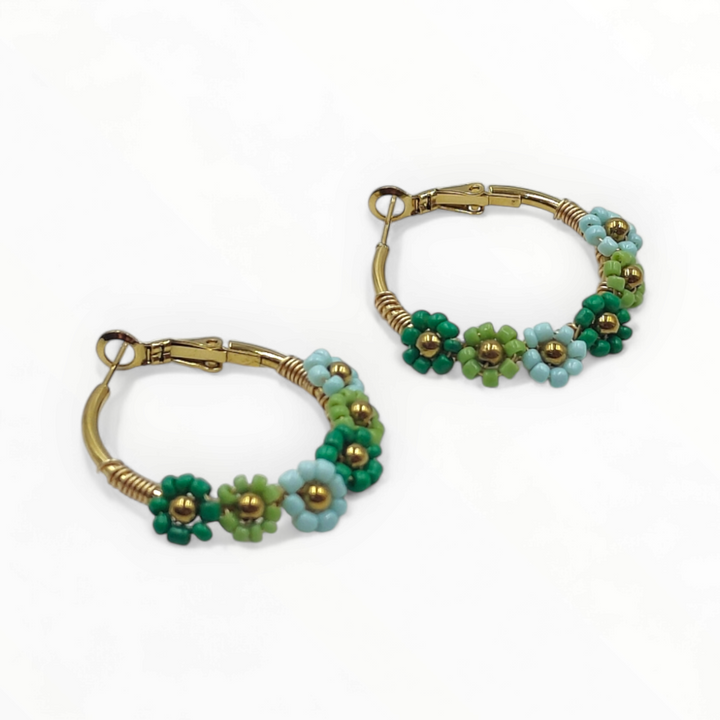FINE COLLEZIONE - Orecchini "margherita" in agata colorata