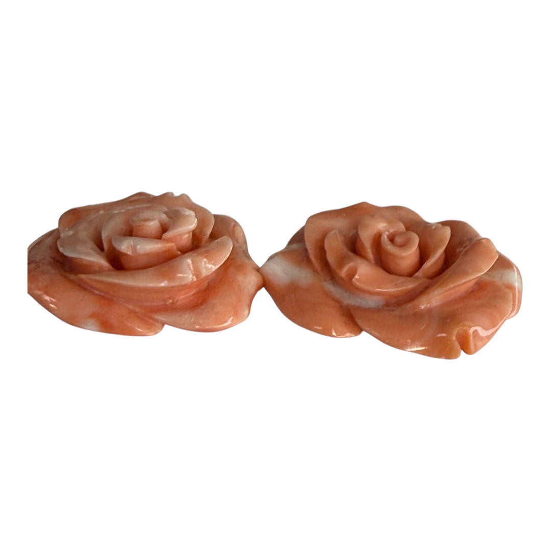 “Pink” cherry coral earrings