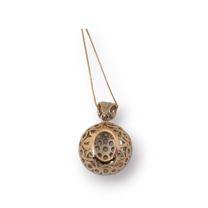 Silver and swarovski patch necklace