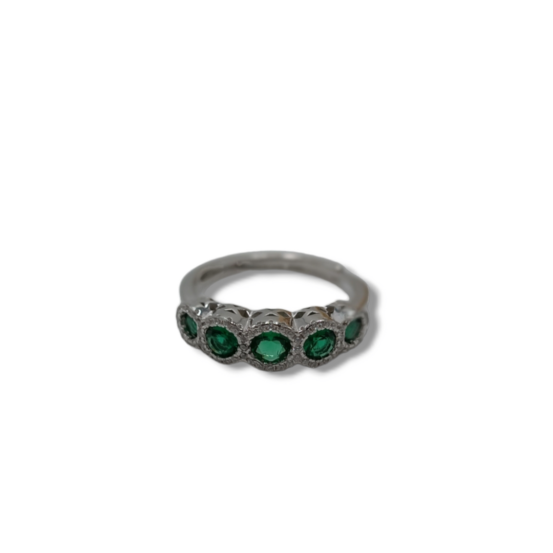 Anello fascia in zirconi