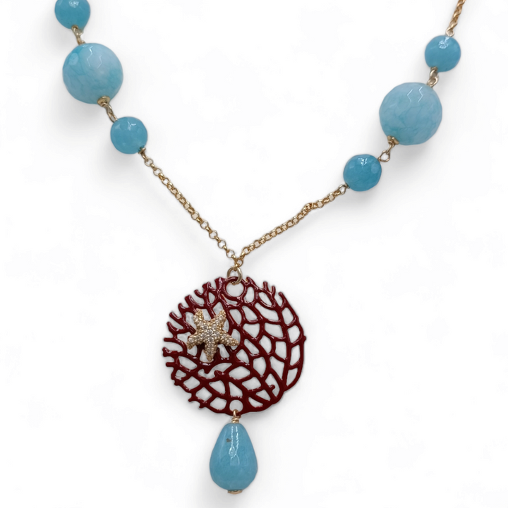 Silver branch necklace