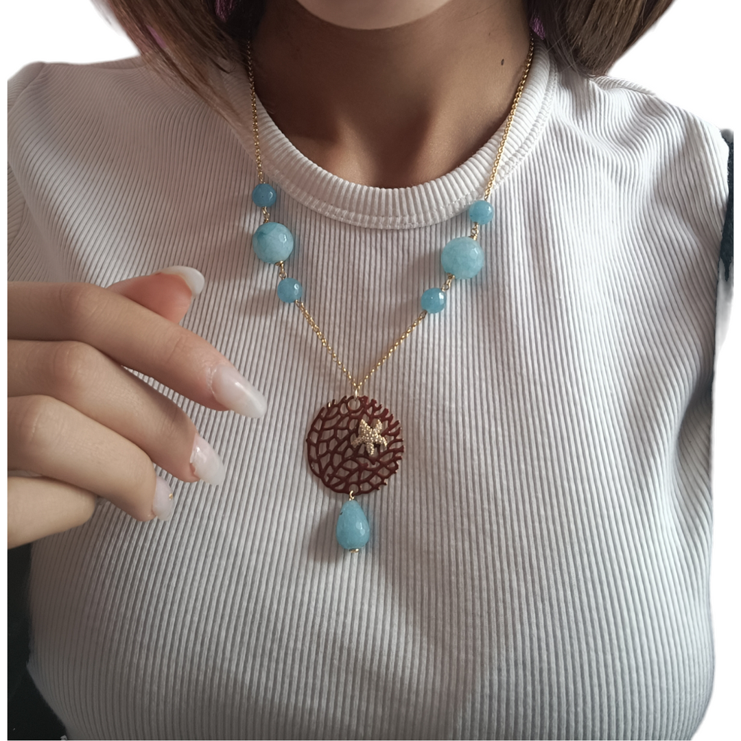 Silver branch necklace