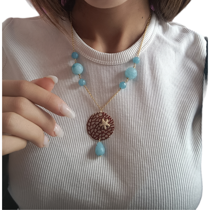 Silver branch necklace