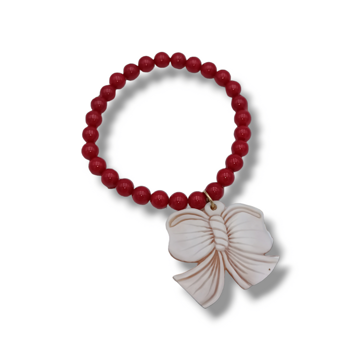 Bracciale fiocco in cammeo montato su pasta turchese
