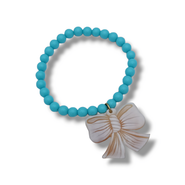 Bracciale fiocco in cammeo montato su pasta turchese