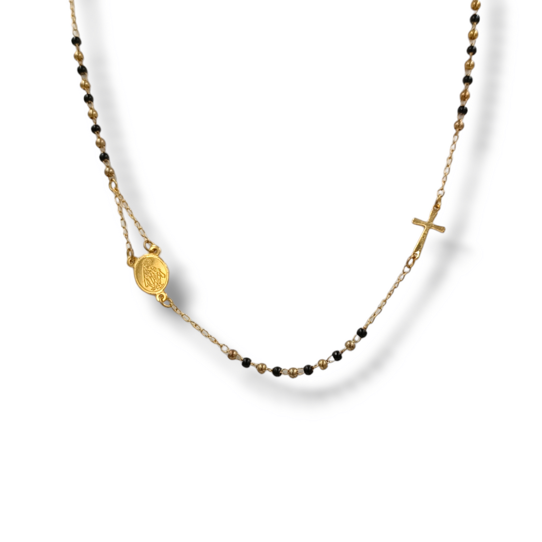 END OF COLLECTION - Rosary necklace on steel