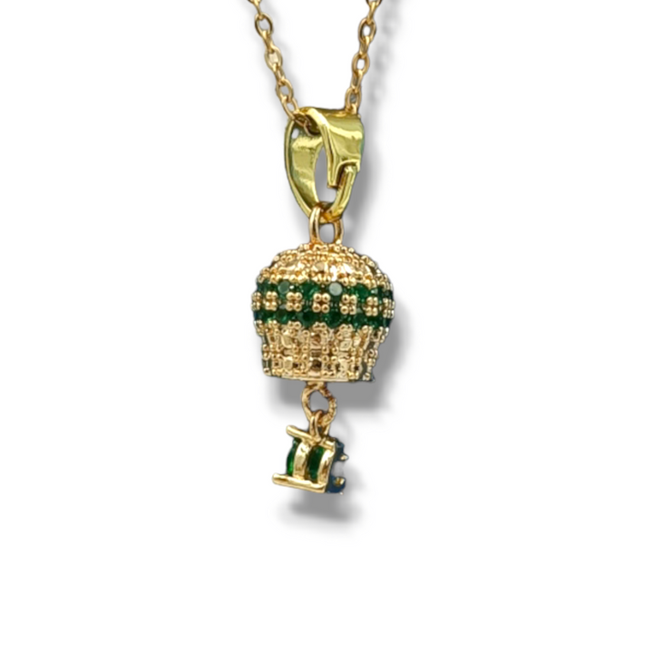 END OF COLLECTION - Bell necklace in zirconia mounted in steel