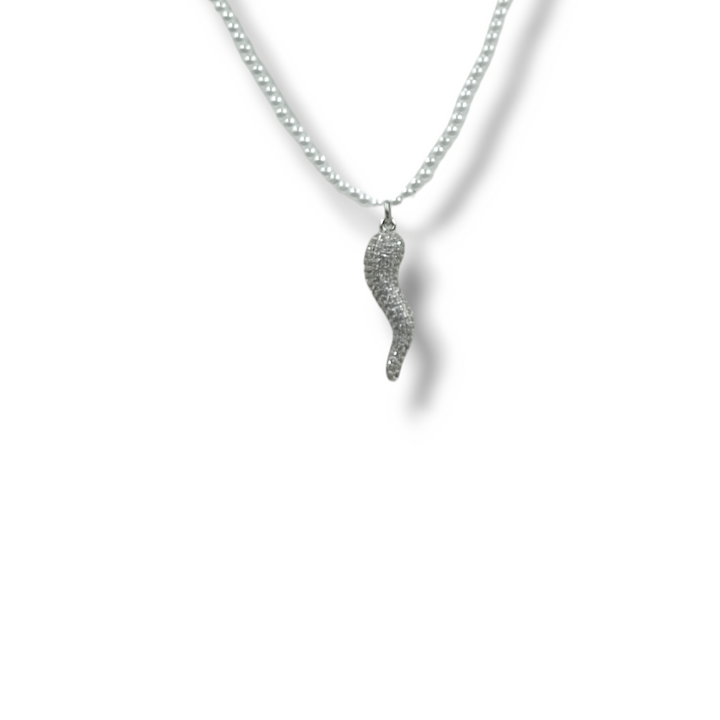 END OF COLLECTION - Horn necklace on steel
