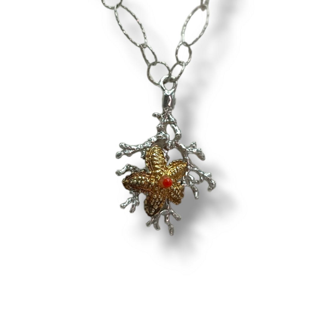 END OF COLLECTION - Branch pendant on silver