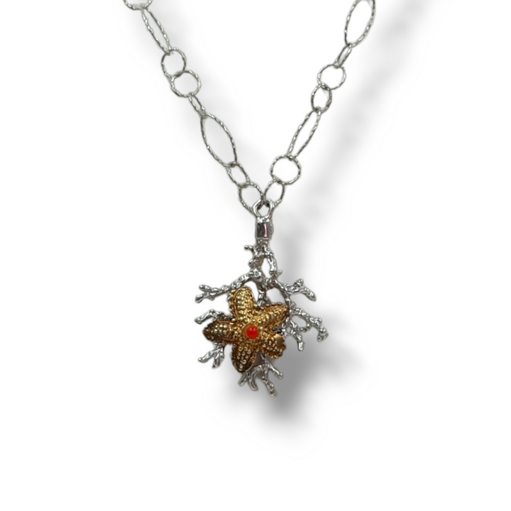 END OF COLLECTION - Branch pendant on silver