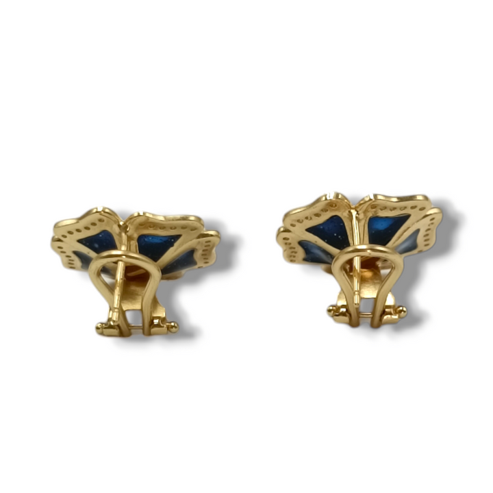 Silver flower earrings