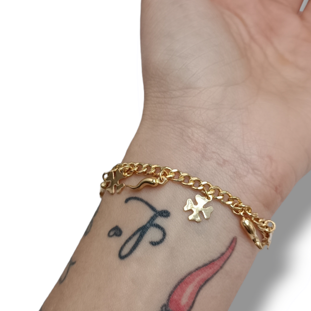 FINE COLLEZIONE - Bracciale scaramantico in argento