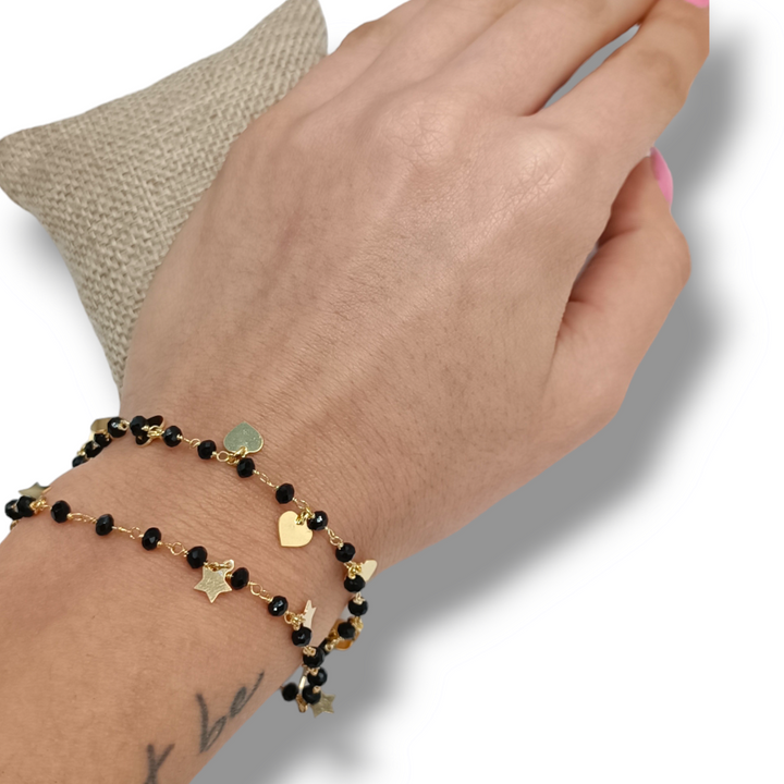 END OF COLLECTION - Gold plated silver heart bracelet
