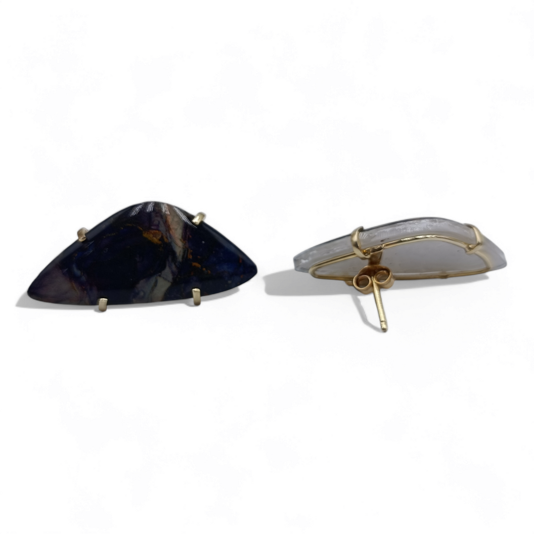 FINE COLLEZIONE - Orecchini gemme montato su argento