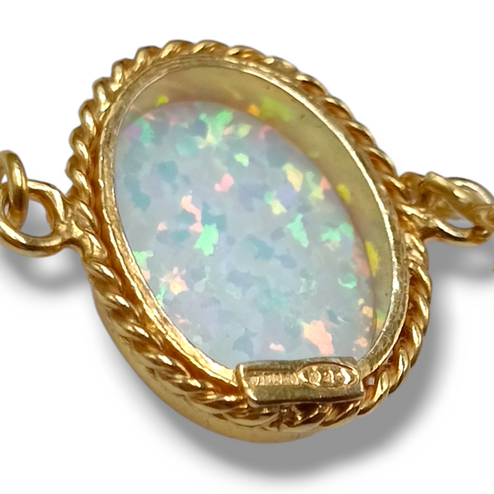 END OF COLLECTION - Sparkling White Opal Bracelet