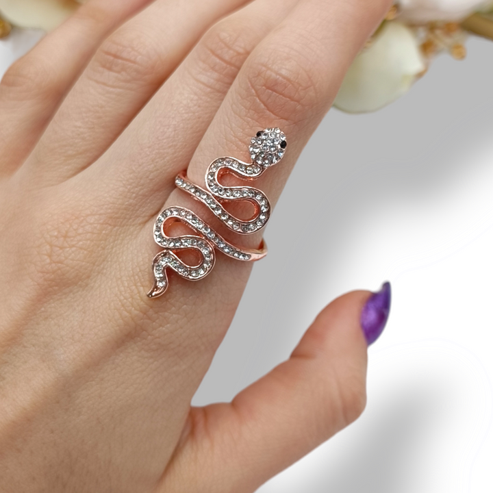 END OF COLLECTION - Zirconia Snake Ring