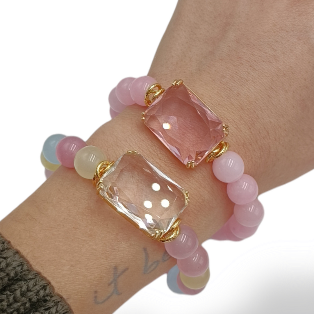 END OF COLLECTION - Agate and zirconia bracelets