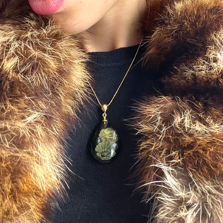 Lucky fairy cameo necklace