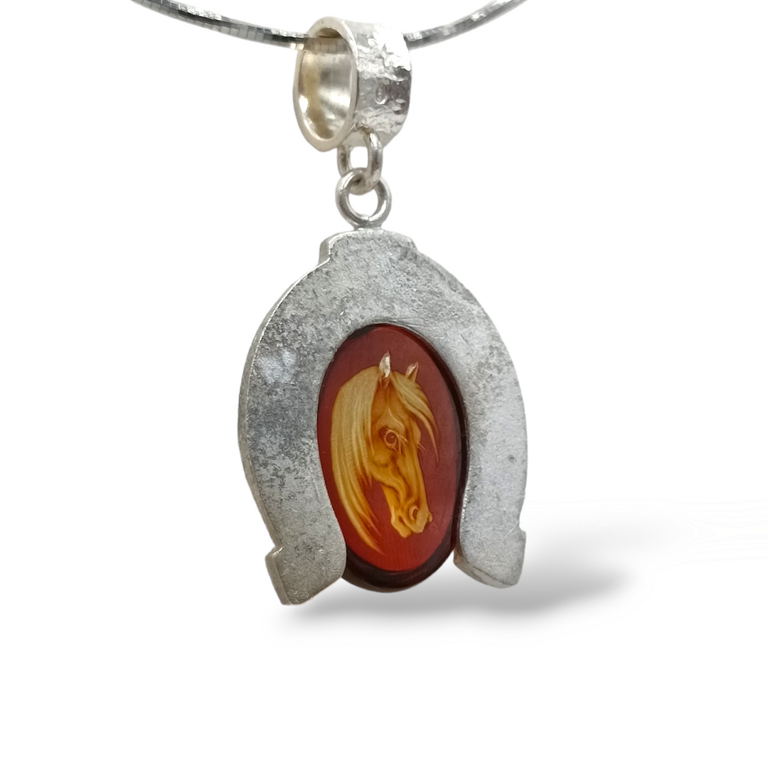 Lucky fairy cameo necklace