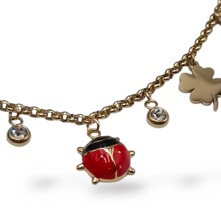 END OF COLLECTION - Lucky charm necklace on silver