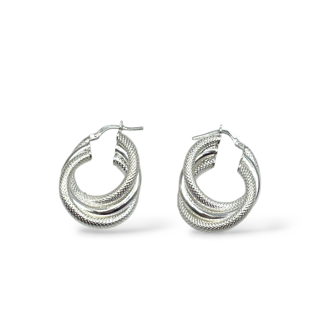 FINE COLLEZIONE - Orecchini cerchio in  argento