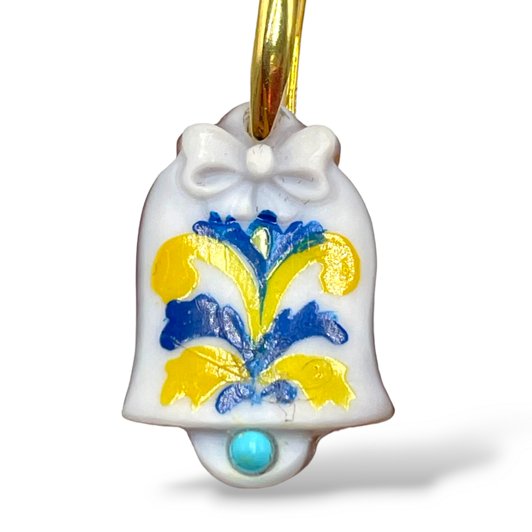 Vietri bell earrings without cameo mounted on silver