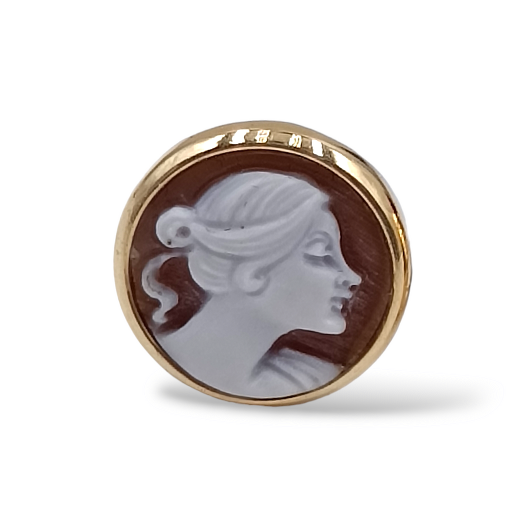 800 cameo earrings mounted on silver