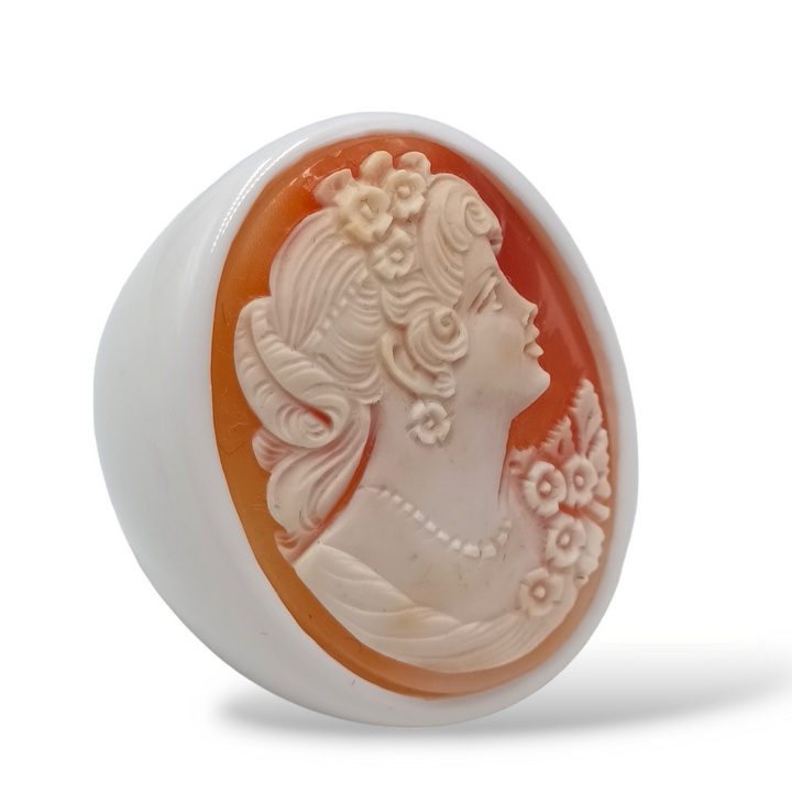 Anello dea Penelope in corniola e montato su argento