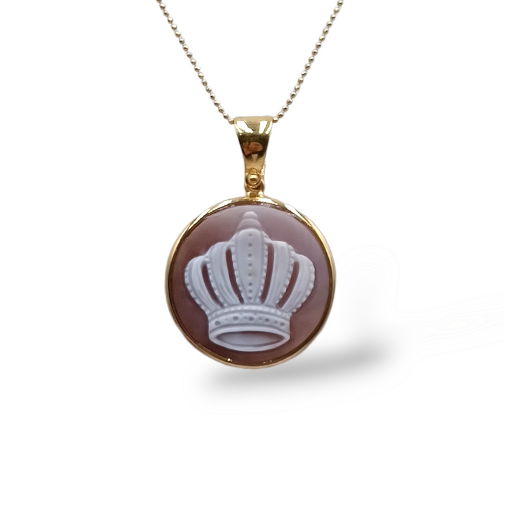 Cameo Crown Pendant Mounted on Silver