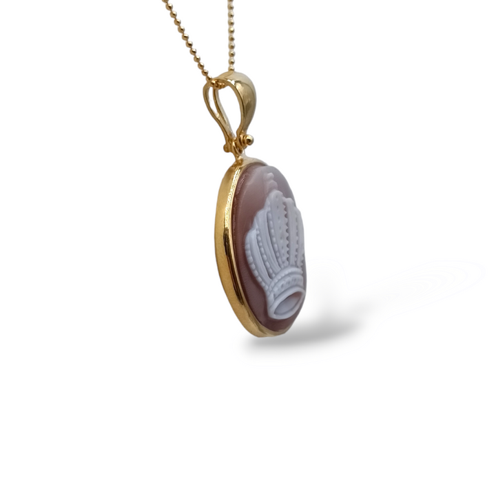 Cameo Crown Pendant Mounted on Silver
