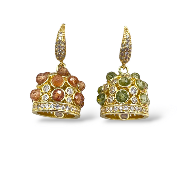 END OF COLLECTION - Bell earrings in zirconia