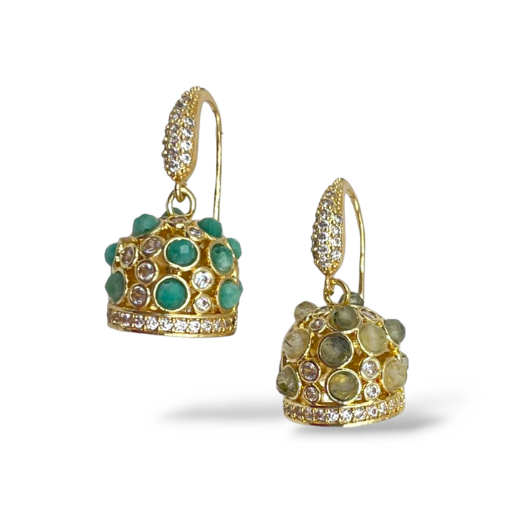 END OF COLLECTION - Bell earrings in zirconia