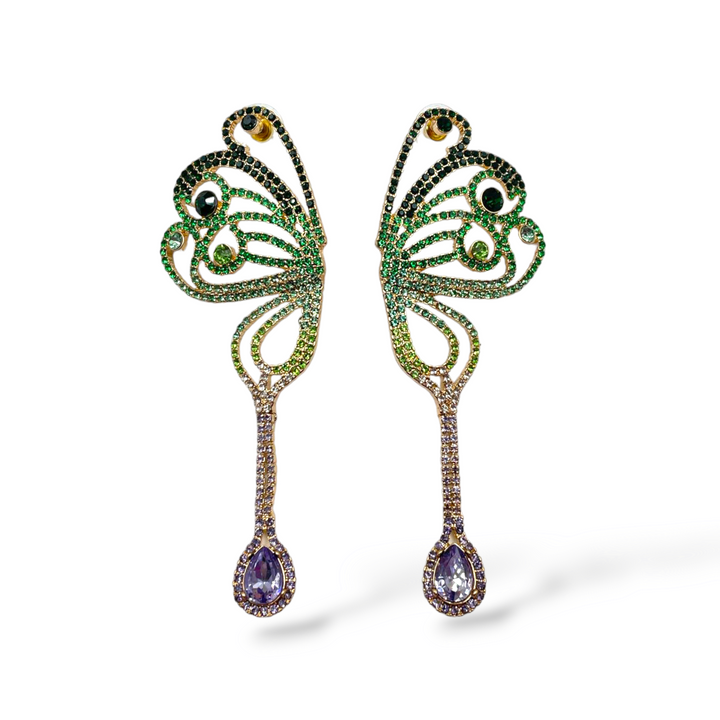 END OF COLLECTION - Butterfly earrings in zirconia