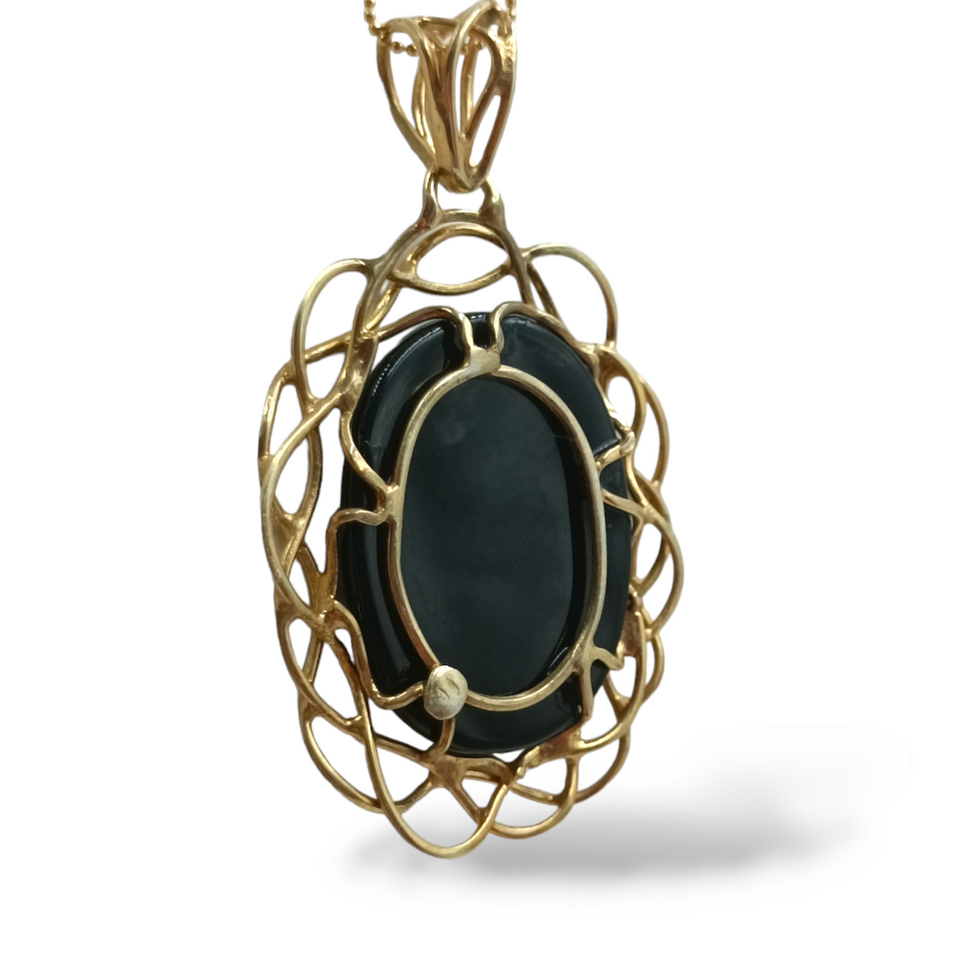 Collana ciondolo le tre grazie in agata montato su argento